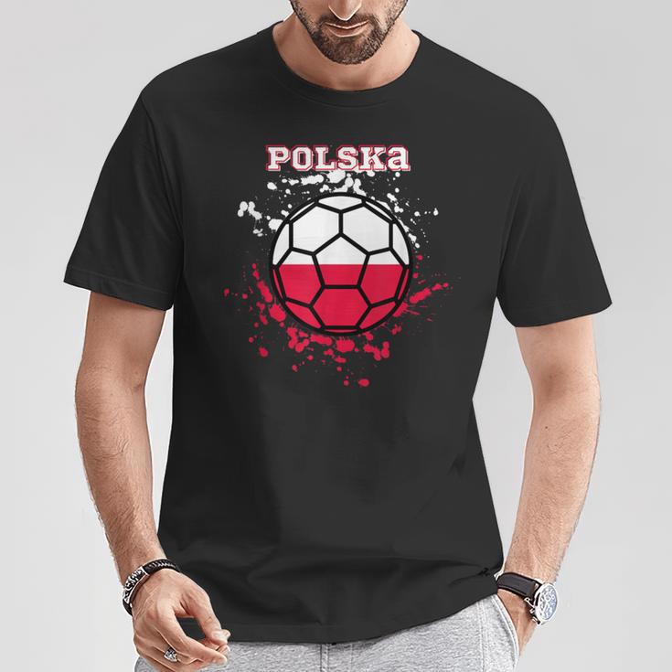 Polen Fußball Polska Fan-Trikot Mit Polnischer Flag T-Shirt Lustige Geschenke