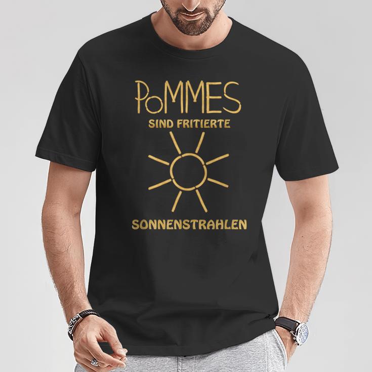 Pommes Pompoms Are Frittierte Sonnenenrahlen T-Shirt Lustige Geschenke