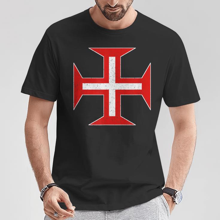 Portuguese Cross Of The Order Of Christ Cross Portugal T-Shirt Lustige Geschenke