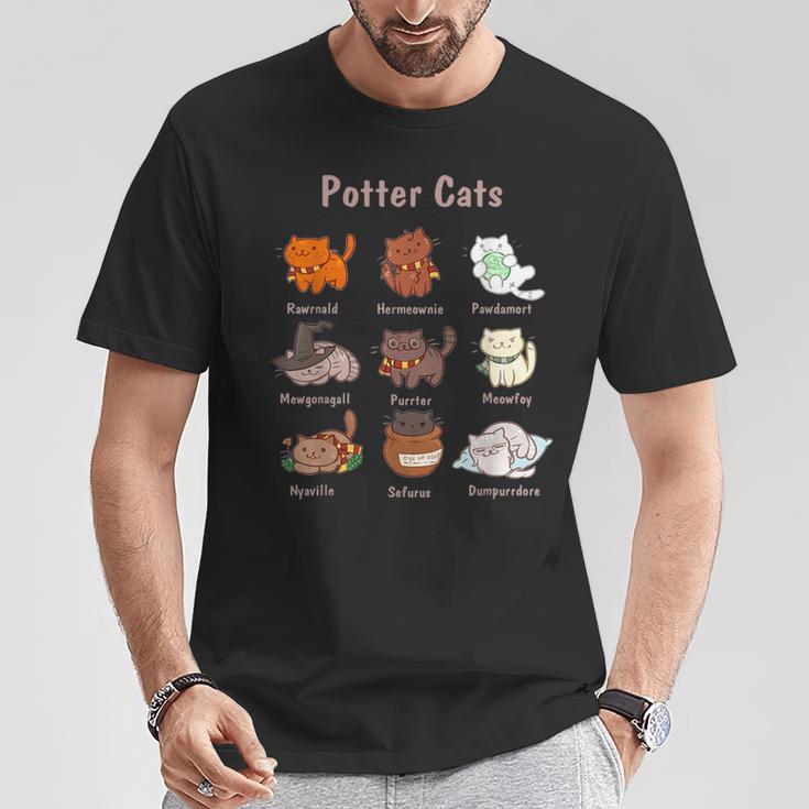 Potter Cats For Cat Lovers T-Shirt Lustige Geschenke