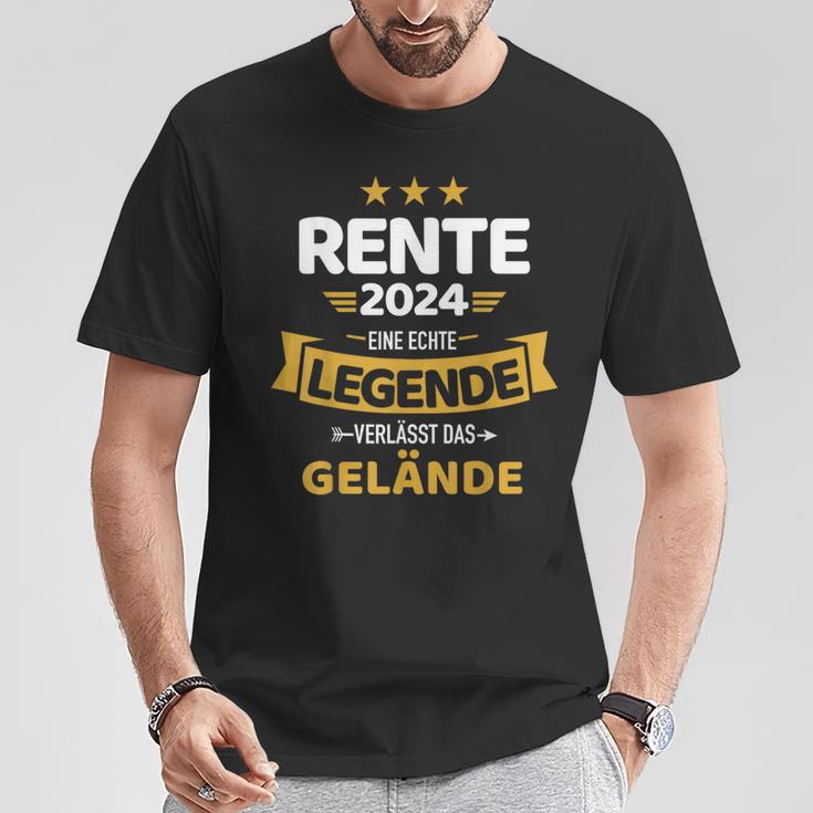 Rente 2024 Real Legend Leaves Terrain Pensioner T-Shirt Lustige Geschenke