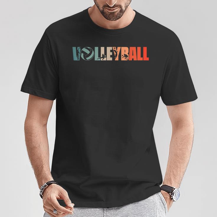 Retro Beacholleyballintageolleyball S T-Shirt Lustige Geschenke