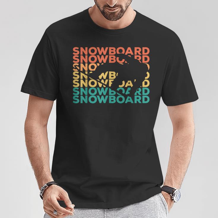 Retrointage Snowboard For Snowboarder T-Shirt Lustige Geschenke