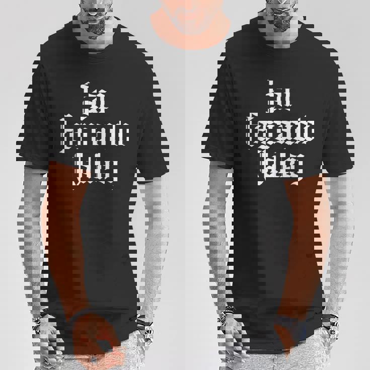 【in a row】Sporty Veloa Line T-shirt San Fernando Valley 818 Sfv San Fernando Valley T-Shirt