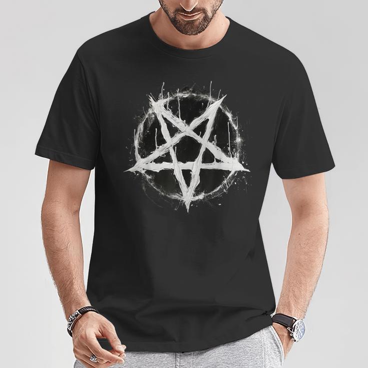 Satanic Devil 666 Pentagram T-Shirt Lustige Geschenke