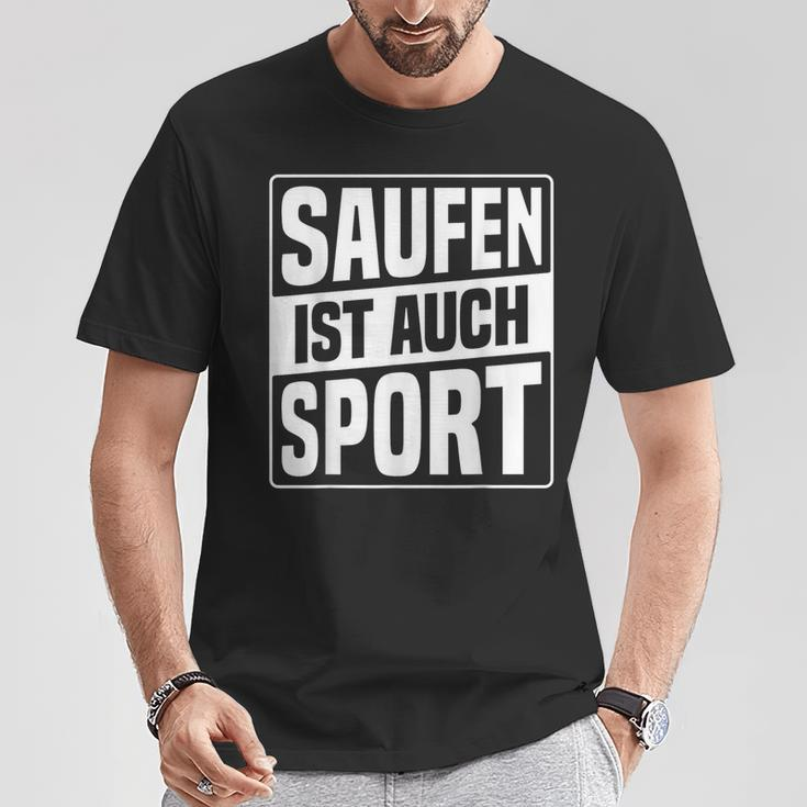 Saufen Ist Auch Sport T-Shirt Lustige Geschenke