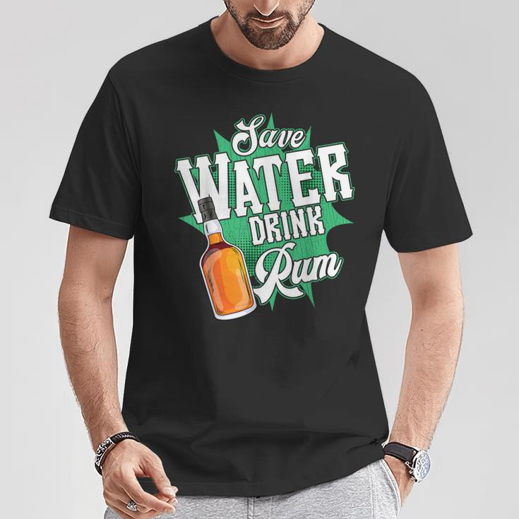 Save Water Drink Rum T-Shirt Lustige Geschenke