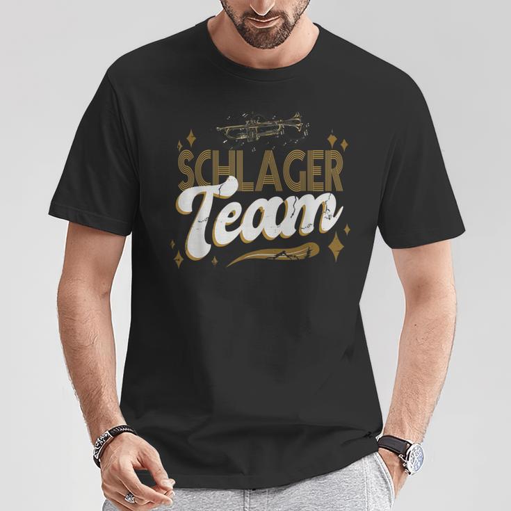 Schlager Fans Partner Look Schlager Team Schlager Outfit Costume T-Shirt Lustige Geschenke