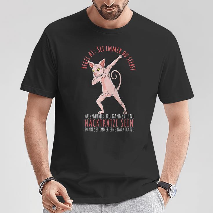 Sei Immer Du Selbst Sphynx Cat Lovers Nude Cat T-Shirt Lustige Geschenke