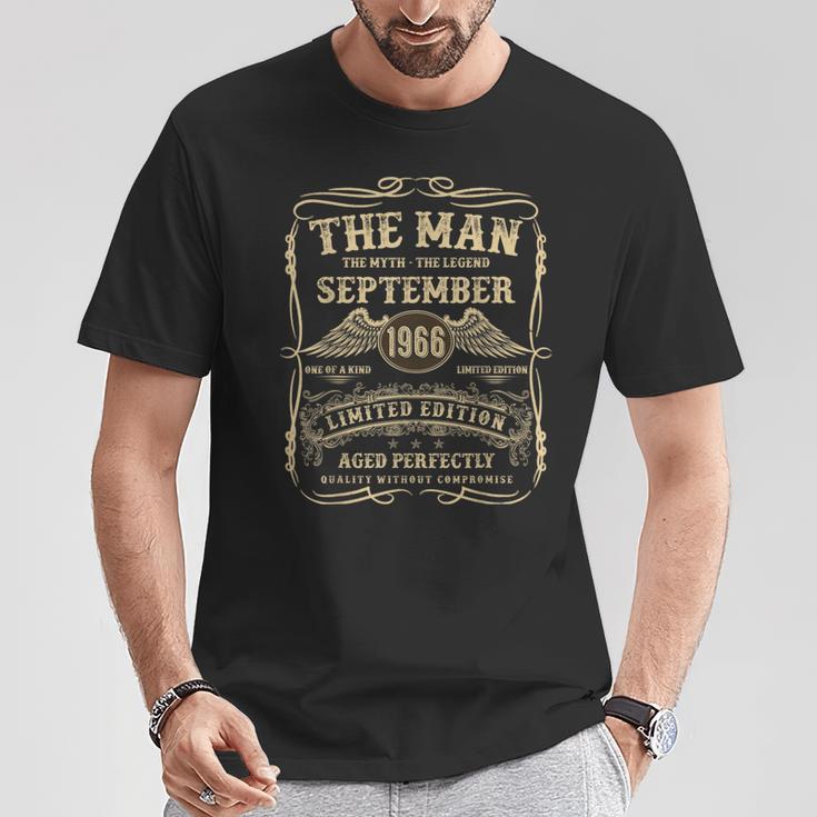 September 1966 58 Jahre Alt Geburtstagsgeschenke Für Männer 58 Geburtstag T-Shirt Lustige Geschenke