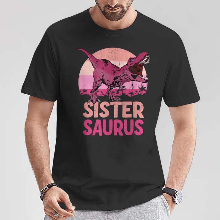 Sister Saurus Sister Saurus Dinosaur Family T-Shirt Lustige Geschenke