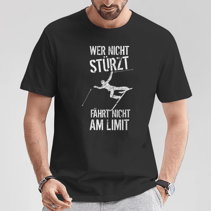 Skiing Apres Ski Slogan Hobby Skier T-Shirt Lustige Geschenke