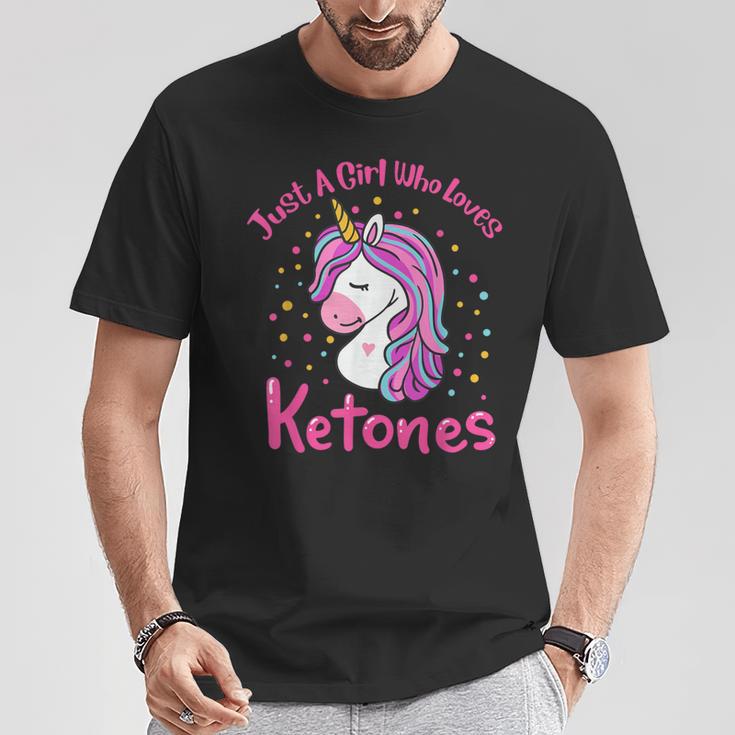 Solo Una Chica Que Ama Las Cetonas Dieta Cetogénica Divertida Keto Camiseta unisex Regalos divertidos
