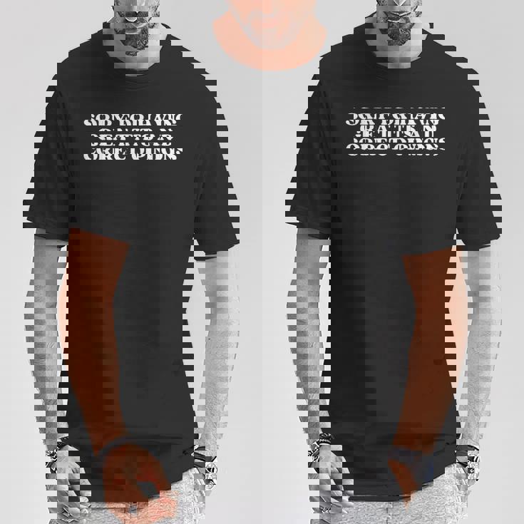 Sorry For Having Great Tits And Correct Opinions Y2k Maglietta Regalos divertidos