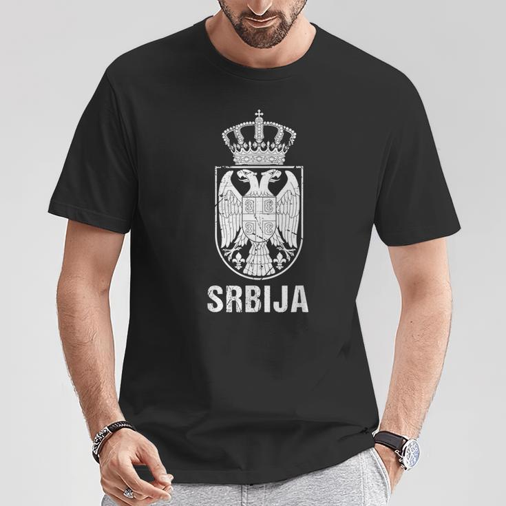 Srbija Serbia Flag Serbian Double Eagle T-Shirt Lustige Geschenke