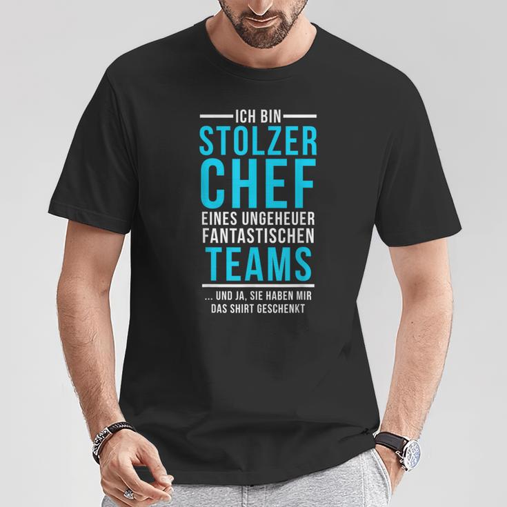 Stolzer Chef Eines Fantastische Teams Saying T-Shirt Lustige Geschenke