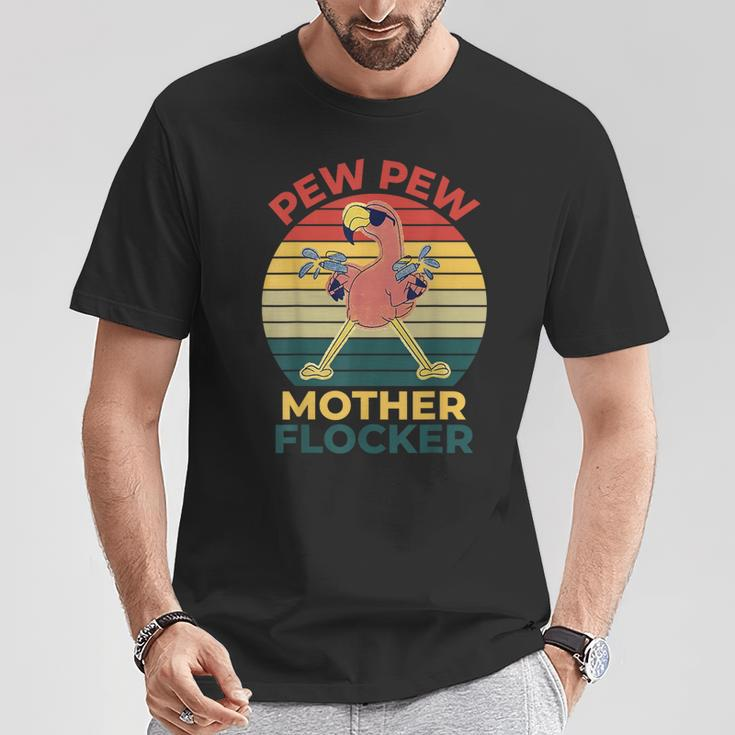 Summer Vibes Pink Flamingo Pew Pew Mother Flocker T-Shirt Unique Gifts