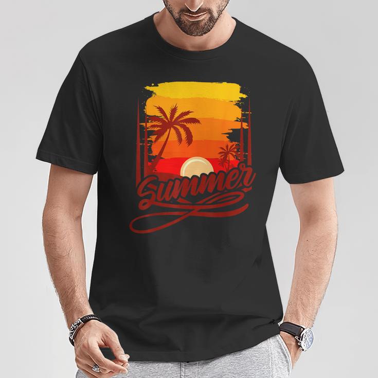 Surfer Beach Sea Retro Summer Fernlust T-Shirt Lustige Geschenke