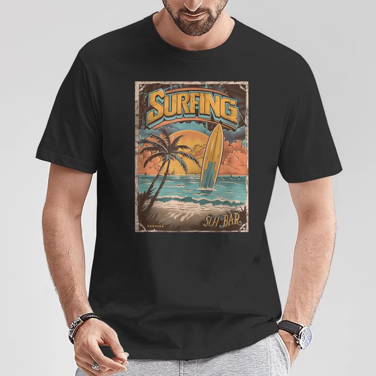 Surfing Retro T-Shirt Lustige Geschenke