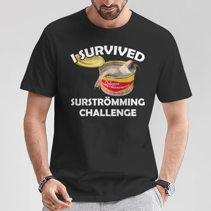 Surströmming I Survived Surströmming Challenge T-Shirt Lustige Geschenke