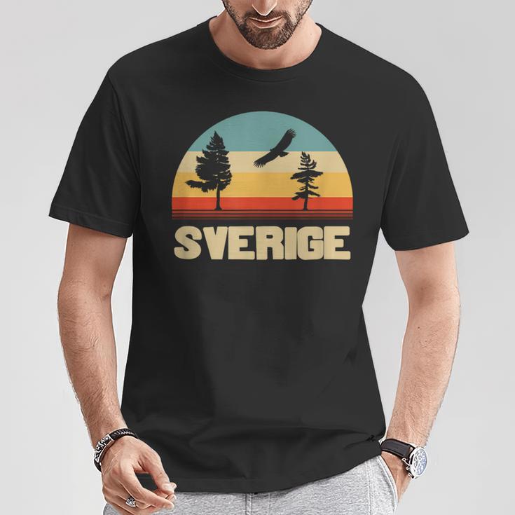 Sweden Sverige Retro Natural T-Shirt Lustige Geschenke