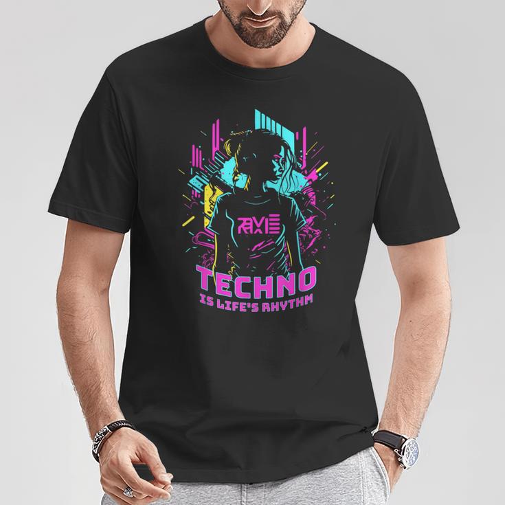 Techno Is Life's Rhythm T-Shirt Lustige Geschenke