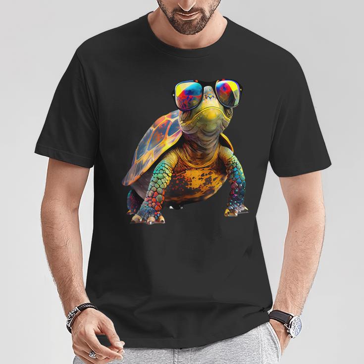 Tortoise Sunglasses T-Shirt Lustige Geschenke