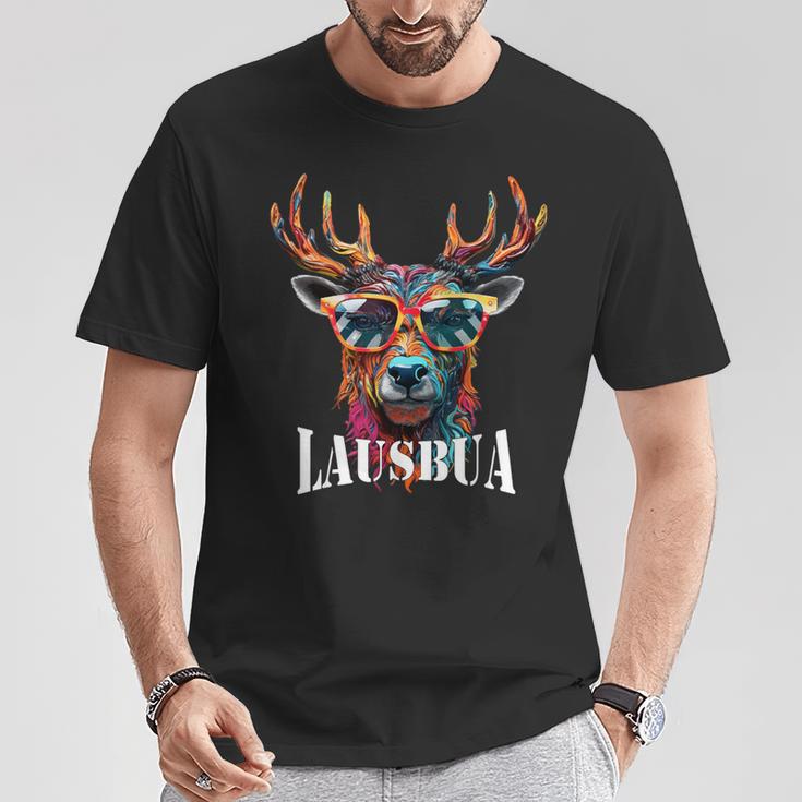 Traditional Deer Oktoberfest Lederhosen Lausbua T-Shirt Lustige Geschenke