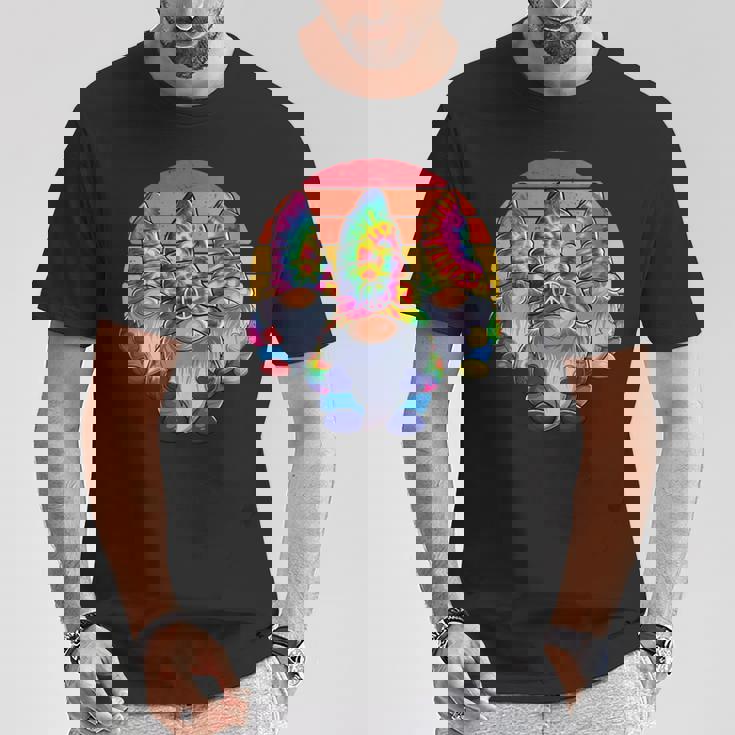Trois Nains Hippies Nains De Paix Drôles Et Rétro Cravate T-Shirt Cadeaux drôles
