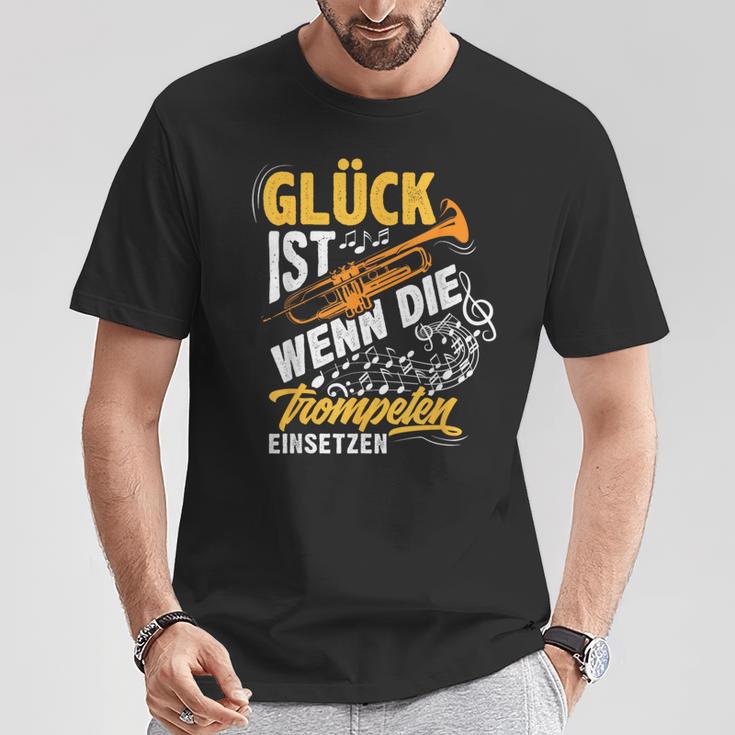 Trumpet Glück Ist Wenn Die Trumpeten Einsetzetz T-Shirt Lustige Geschenke