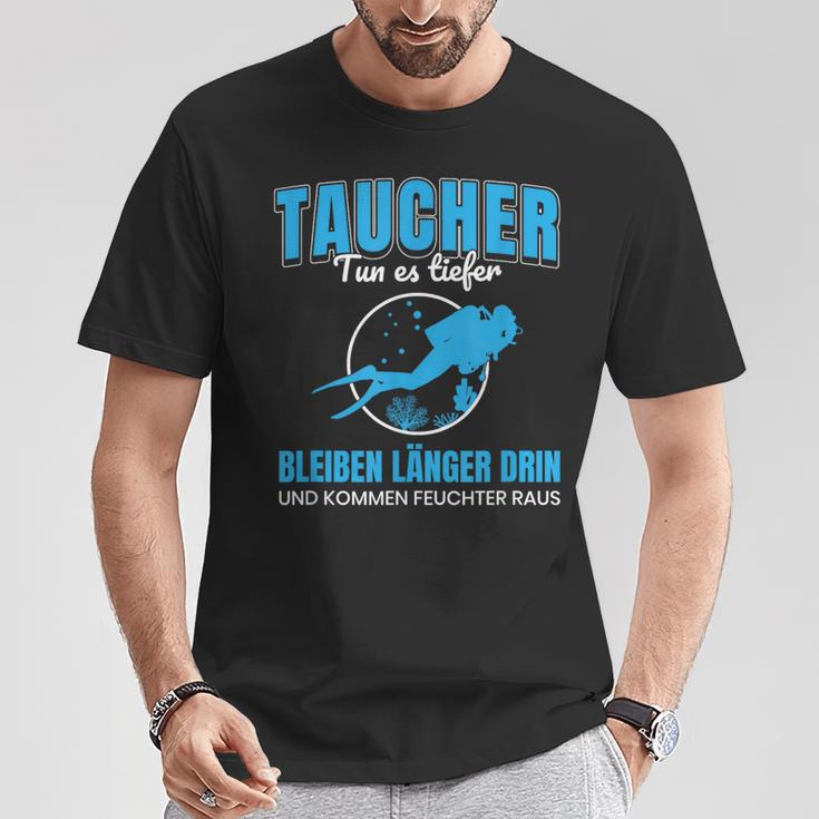 Tun Es Tiefer Bleiben Langger Diving T-Shirt Lustige Geschenke