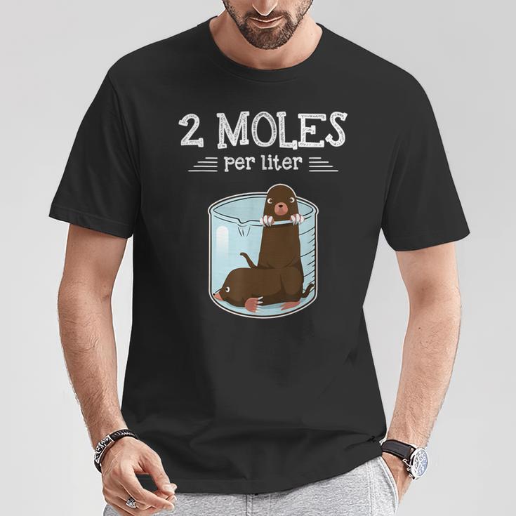 Two Moles Per Litre Science Humour Animal Pun T-Shirt Lustige Geschenke