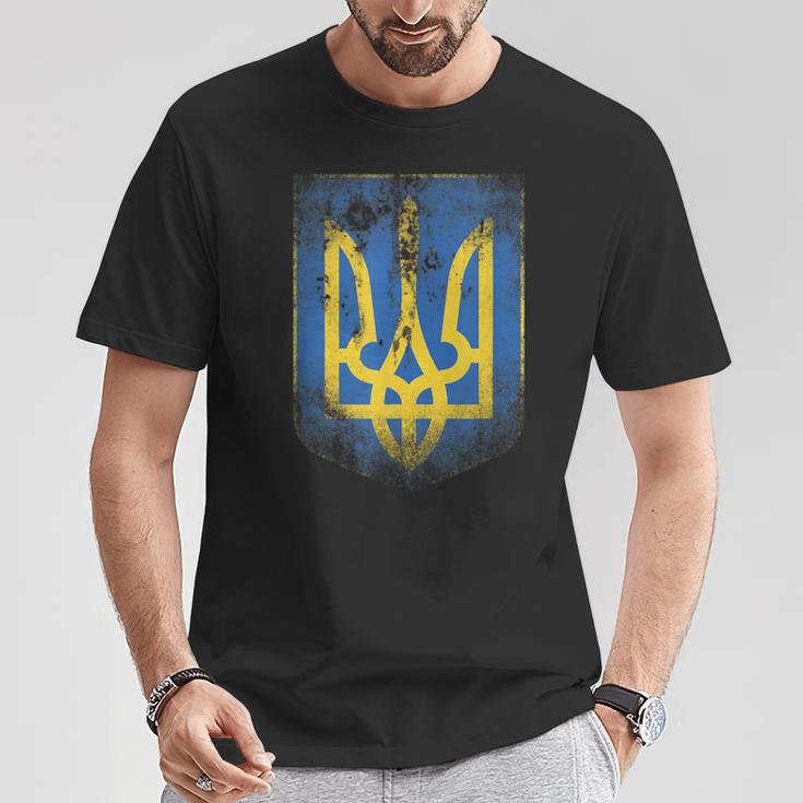 Ukraine Flag Crest Flag Logo Ukraine T-Shirt Lustige Geschenke