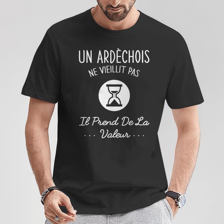 Un Ardèchois Neieillit Pas Humour Cadeau Ardèche T-Shirt Cadeaux drôles