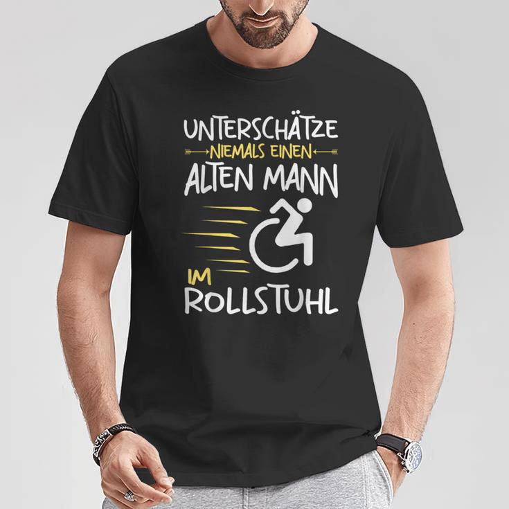 Unterschätze Niemals Alten Mann Im Wheelchair User S T-Shirt Lustige Geschenke