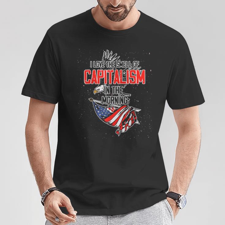 Usa Freiheit Aktien Ich Liebe Den Geruchon Kapitalism T-Shirt Lustige Geschenke