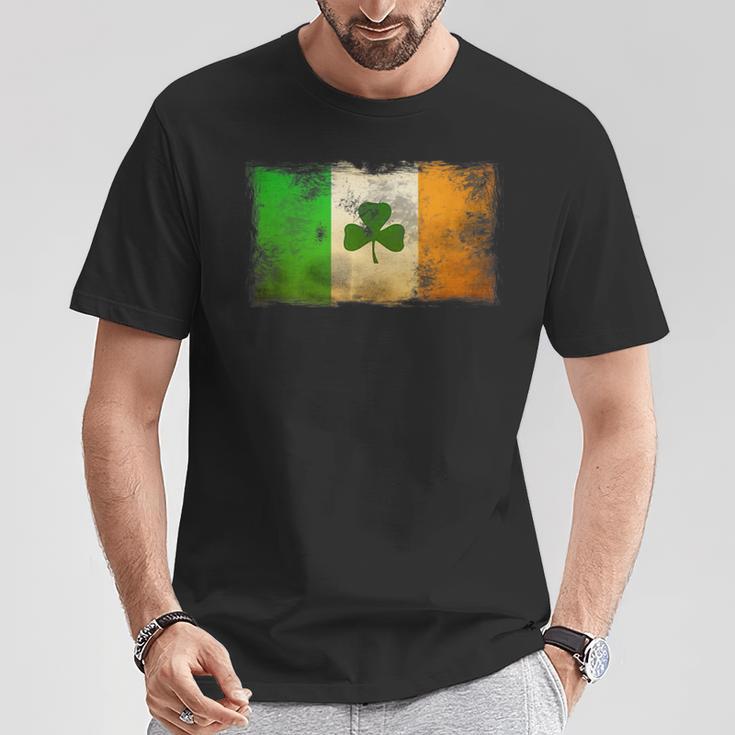 Vintage Flag Ireland Grunge Distressed Irish Top T-Shirt Lustige Geschenke