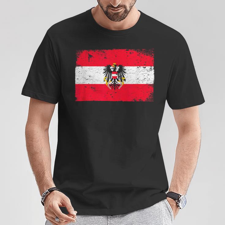 Vintage Österreich Flagge T-Shirt Lustige Geschenke