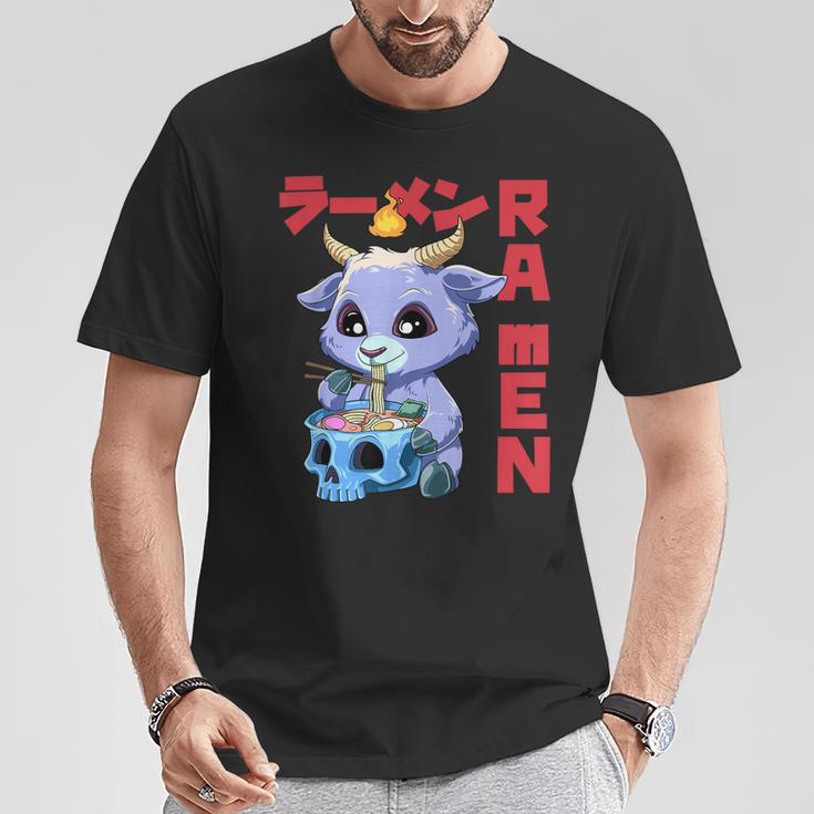 Vintage Ramen Baphomet Otaku Anime Baphomet T-Shirt Lustige Geschenke