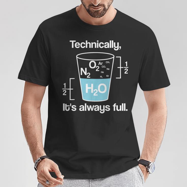 Volles Glas Chemie T-Shirt Lustige Geschenke