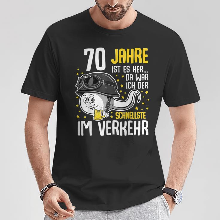 Vor 70 Jahren Der Fastest In Traffic 70Th Birthday Man T-Shirt Lustige Geschenke