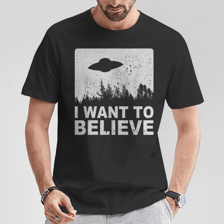 I Want To Believe I Aliens Ufo Area 51 Roswell T-Shirt Lustige Geschenke