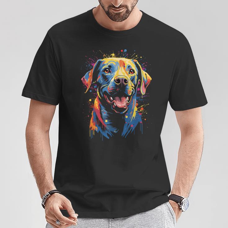 Watercolour Colourful Labrador Labbi T-Shirt Lustige Geschenke