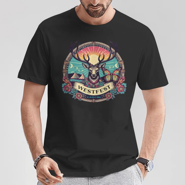 Westfest Retro Stag T-Shirt Lustige Geschenke