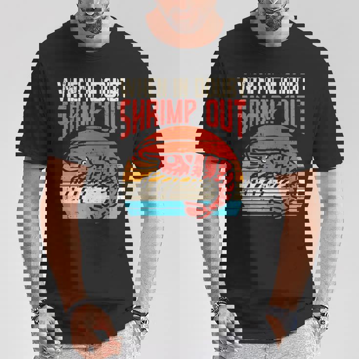 When In Doubt Shrimp Out Retro Bjj Brazilian Jiu Jitsu Camiseta unisex Regalos divertidos