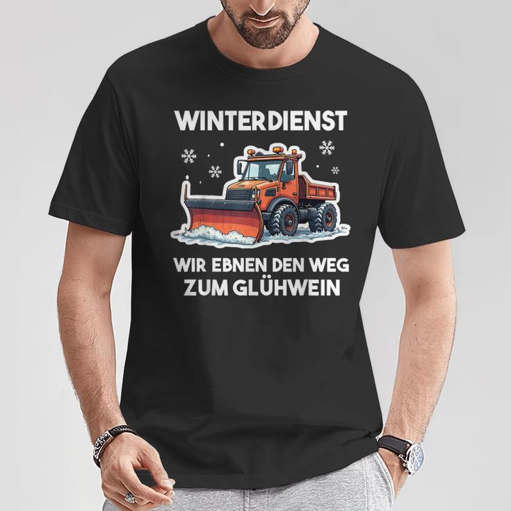 Winterdienst Schneepflugfahrer Humor Schneepflug T-Shirt Lustige Geschenke