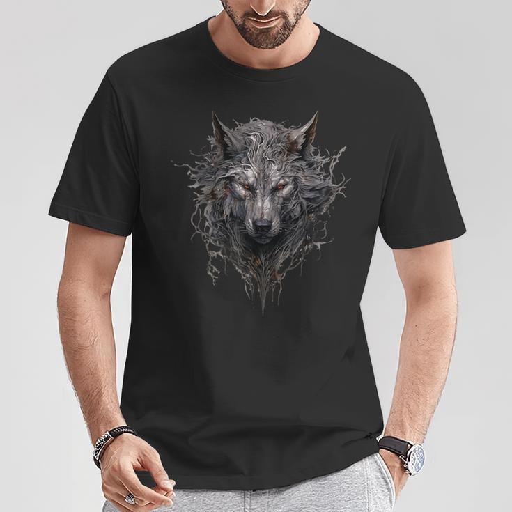 Wolf Iking Wolf Odins Wolvesalhalla T-Shirt Lustige Geschenke