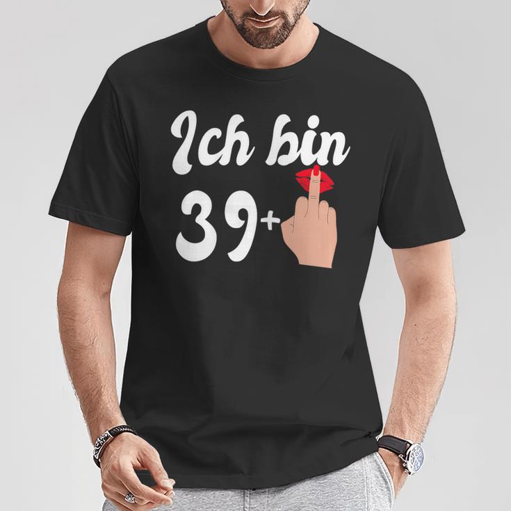 Women's 40Th Birthday 39 Plus Middle Finger 39 T-Shirt Lustige Geschenke