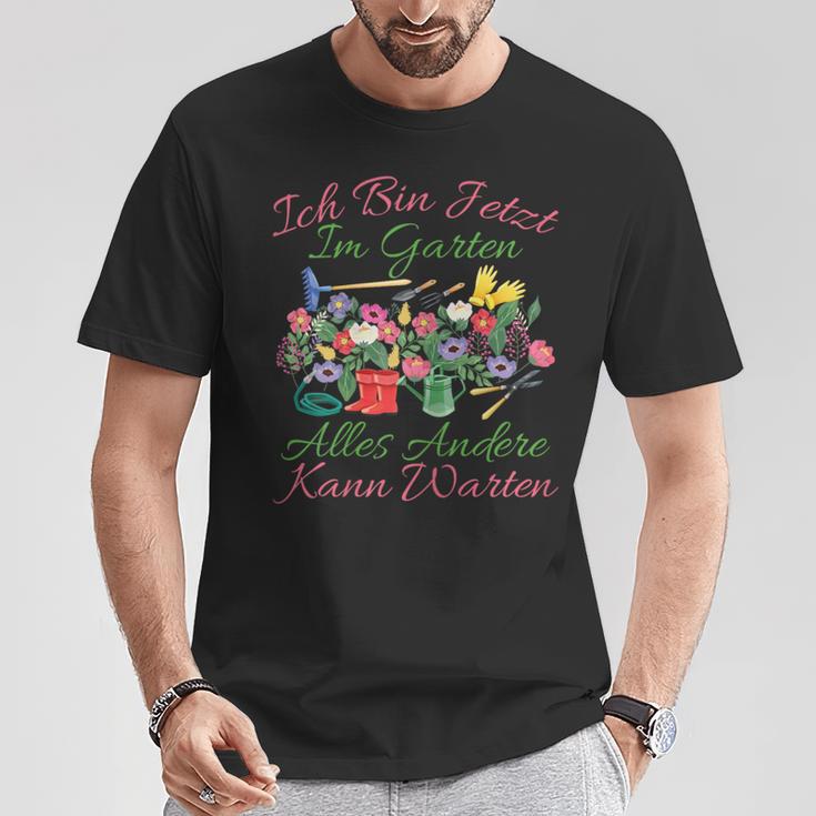 Women's Bin Im Garten Alles Andere Kann Warten Gärtner Hobbygärtner T-Shirt Lustige Geschenke