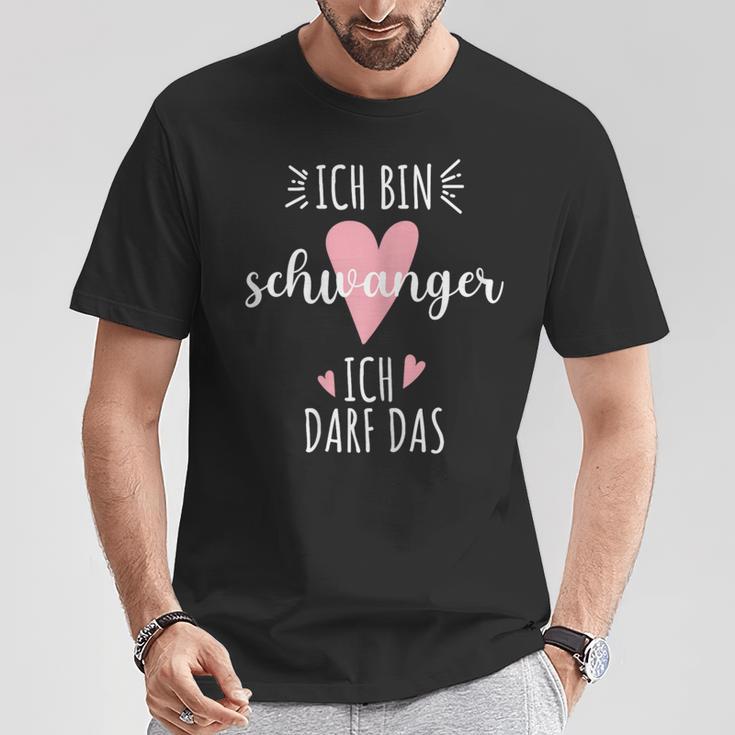 Women's Ich Bin Schwanger Ich Kann Das Behind Ich Bin Schwanger Ich Kann Das Dem Dem T-Shirt Lustige Geschenke